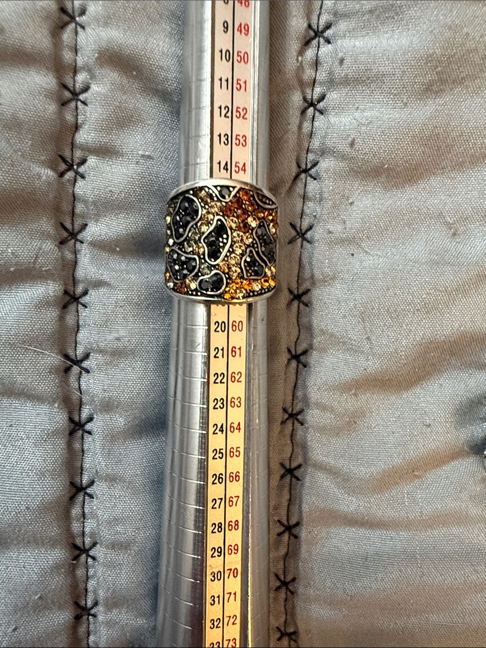 Brighton Gold and Black Pave Statement Ring